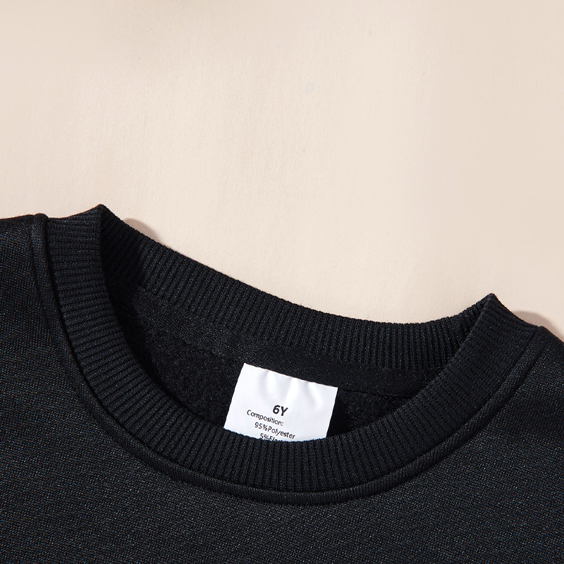 Solid color hoodless sweater for men and women with the same paragraph 2025 new spring and autumn round neck simple trend high street hoodless casual 