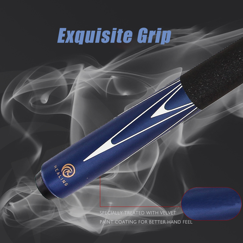 OKHEALING 1/2 Split Pool Cue Billiard Stick Glass Fiber Billiard Cue 12.9mm Black Pigskin Tip 5/16*18 Joint Length 1474mm/58inch Weight Adjust 19-20oz