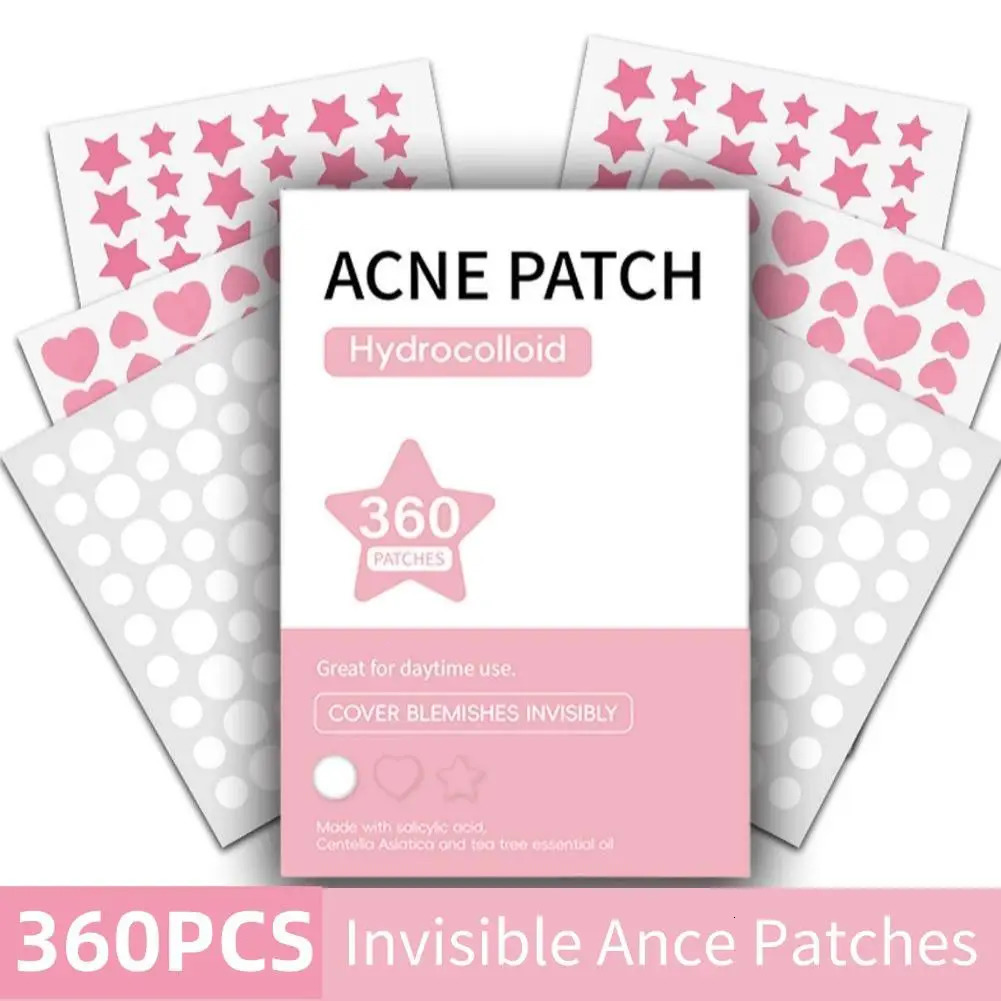 360Pcs Colorful Invisible Pimple Removal - Hydrocolloid Patches Spots Marks Concealer Beauty Makeup Tool Sticker 250708