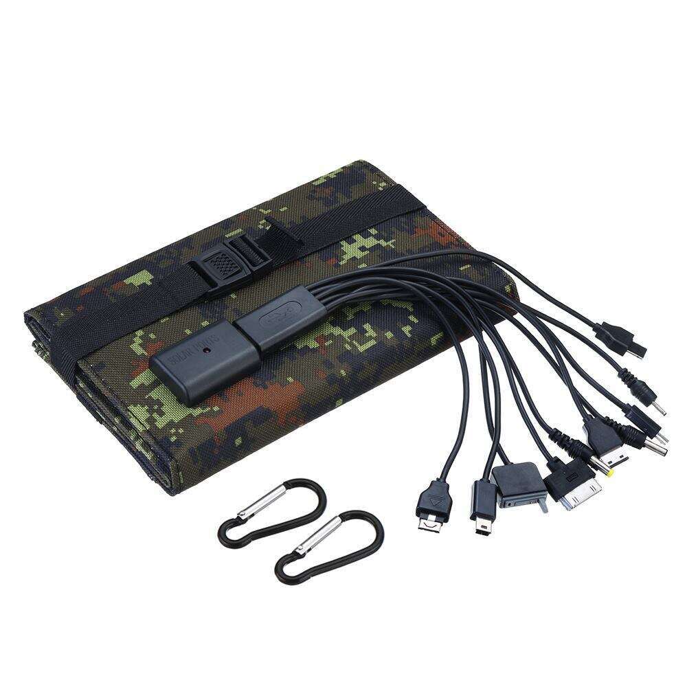 ALLPOWERS Flexible Foldable Solar Panel bag 5V High Efficience Solar Battery Charger 20W Solar Phone Charger for Travel Iphon