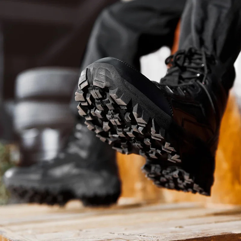 2024 Mens outdoor hiking boots anti slip and warm work boot hiking shoes waterproof shoes 250716
