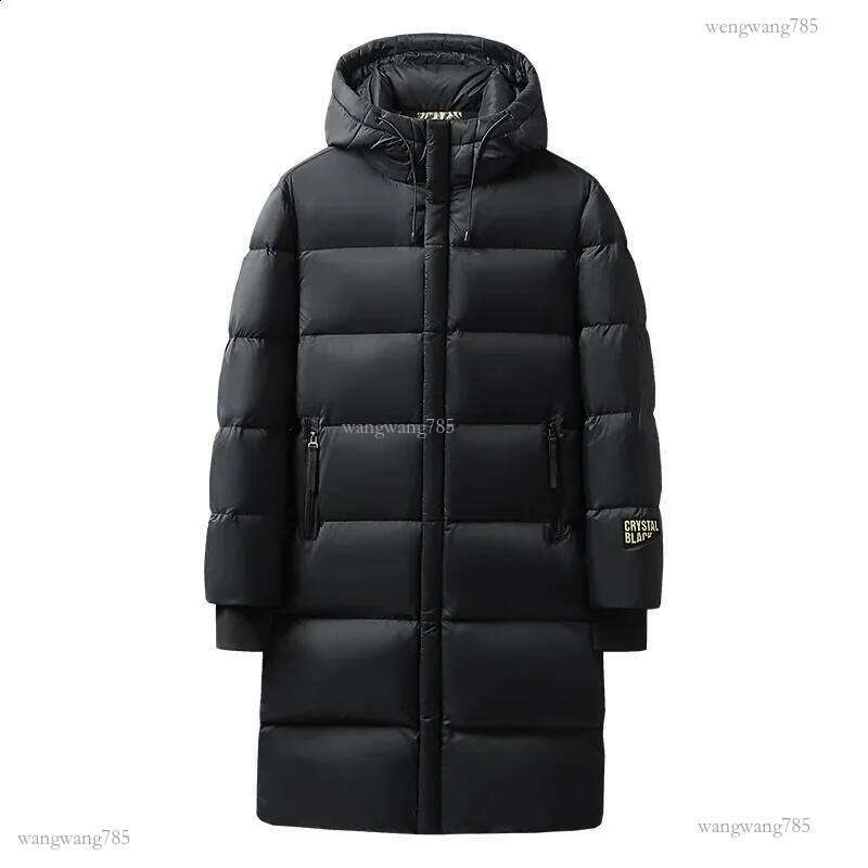 Winter Men Warm Thick Long Down Jacket Coat Mens Hooded Waterproof Black Gold Puffer Jacket Men Casual Windproof Parkas Male 240823