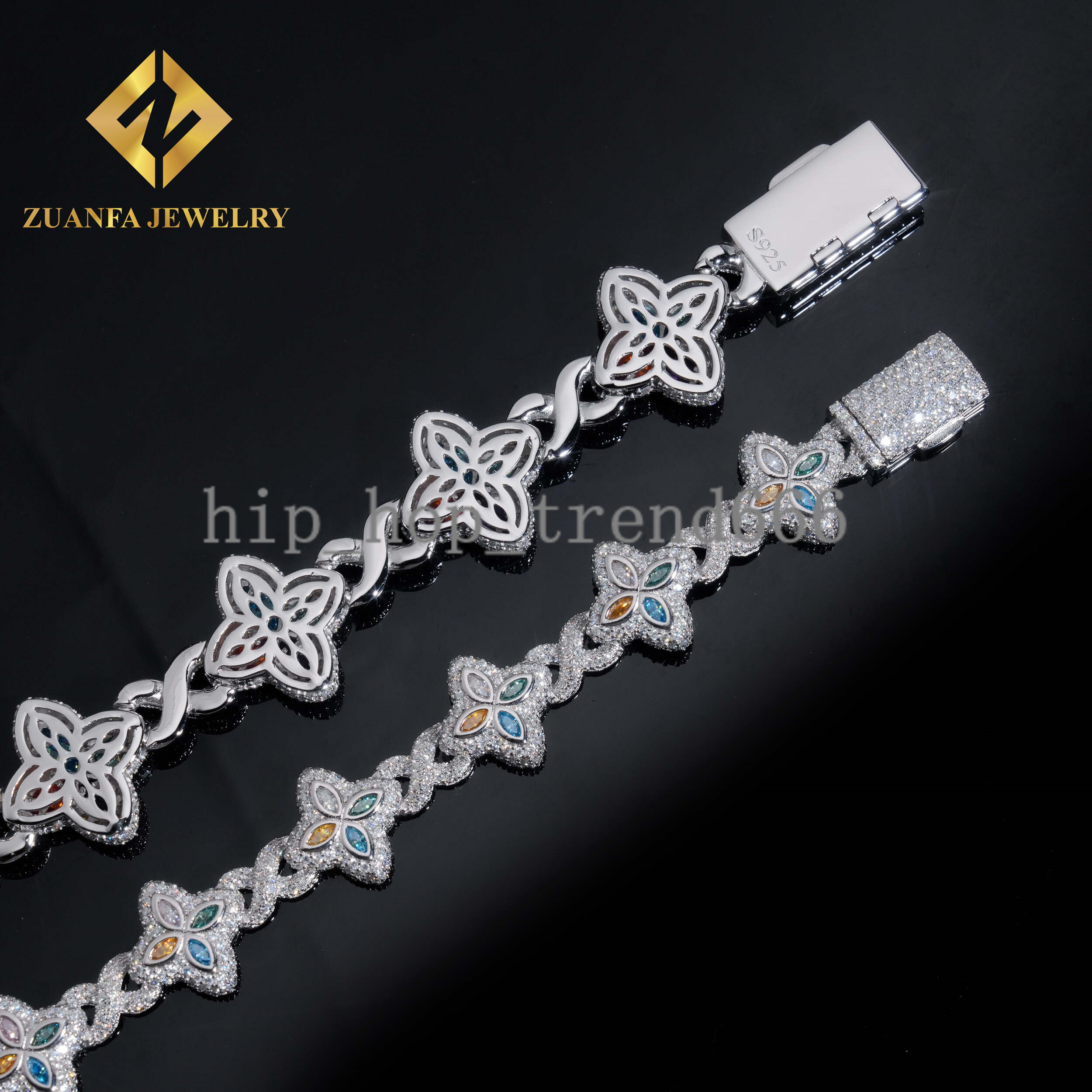 Luxury Hot Sale VVS Iced Out Moissanite Pass Diamond Test 925 Silver Gold Plated Hip Hop Cuban Link Chain Necklace Fine Jewelry