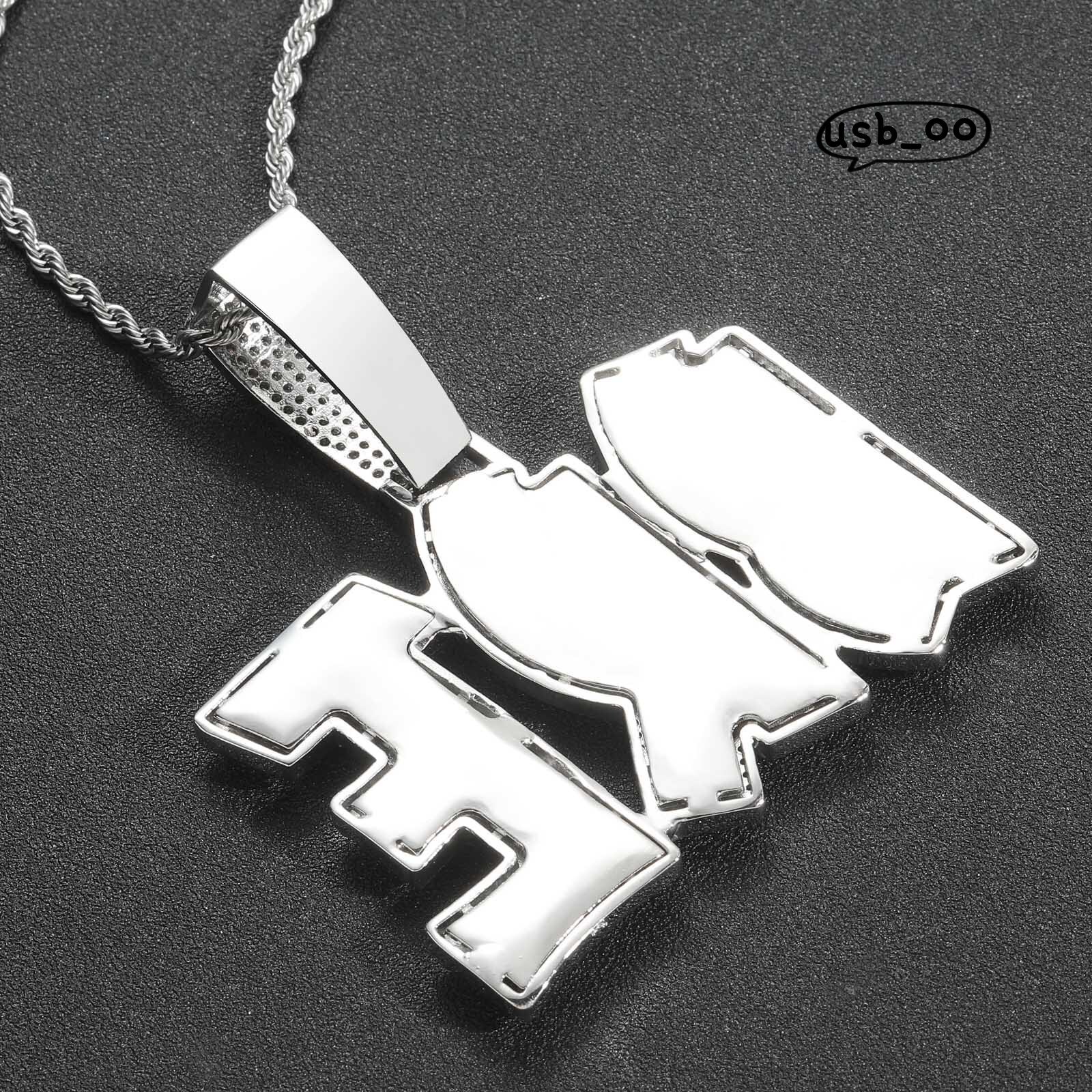 Iced DIY Pendant Custom Hiphop Out Letter Pendant Necklace Gold Plated Copper Moissanite Number Pendants Splicing Name Necklace Men