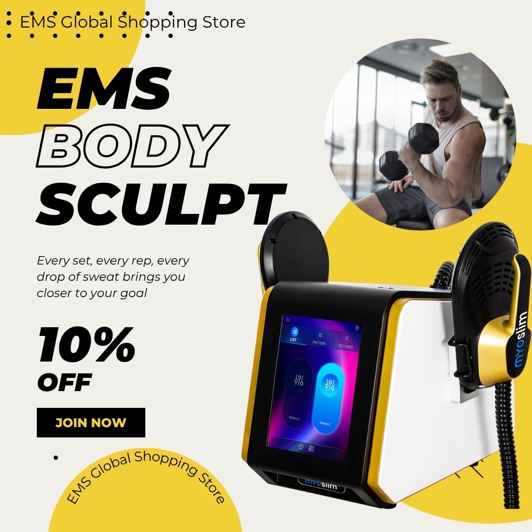 Myoslim Non-invasive Body Sculpting EMS Machine Fat Reduction Body Shaping Device For Professional Beauty Salon Lose Belly Fat and Tighten Skin Effect