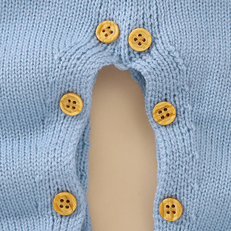 Cute Rabbit Knitted Baby Rompers Clothes Spring Autumn Crew Neck Long Sleeves born Boys Girls Easter Jumpsuits Outfits 0-18m 250709