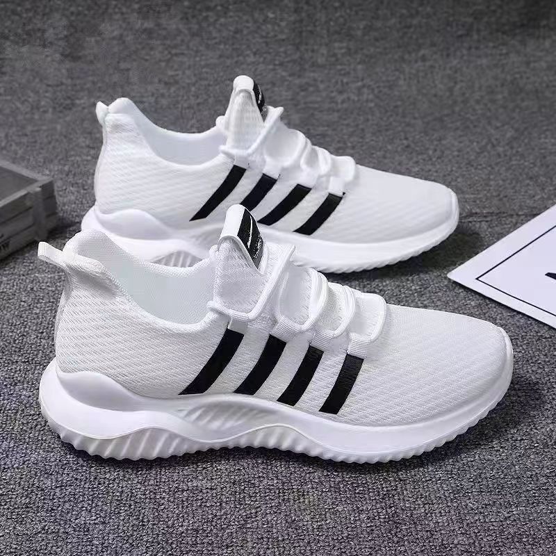 Korean new men's sports non-slip running shoes, soft sole couple style breathable casual shoes