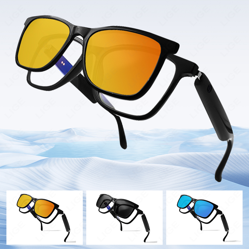 Smart glasses, polarized Bluetooth sunglasses with speakers, voice assistants, open ears, and UV-resistant outdoor audio glass