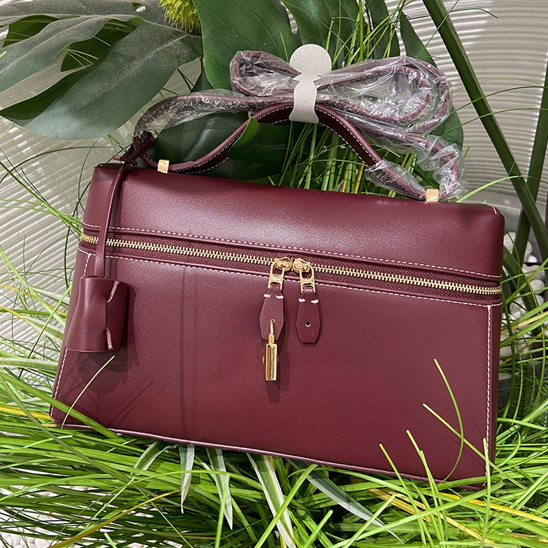 Small bag designer bag makeup bag lunch box bag plain cowhide leather high quality single elegant exquisite handbag cosmetic bag designer make up