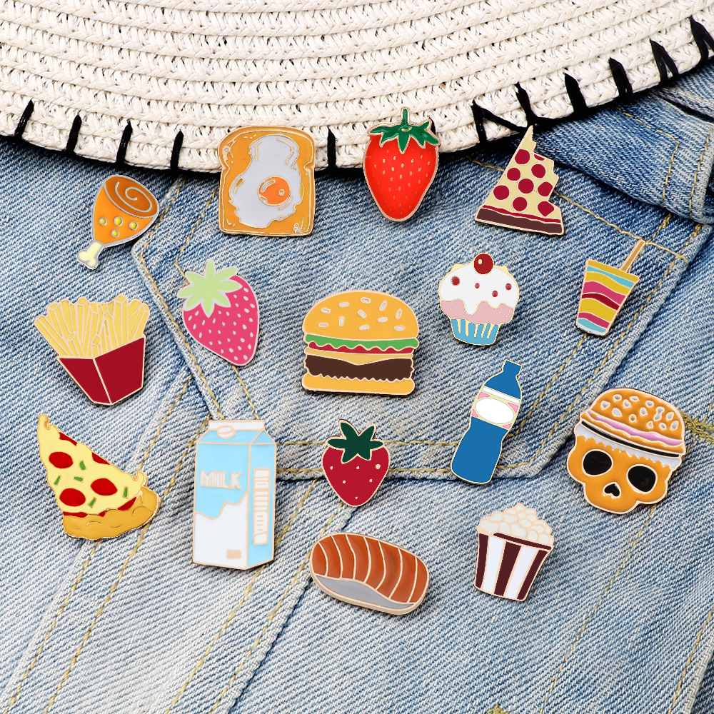 Pins A Smalto Spilla Alimentare Per Cartone Animato Per Donne Giacche Da Regalo…