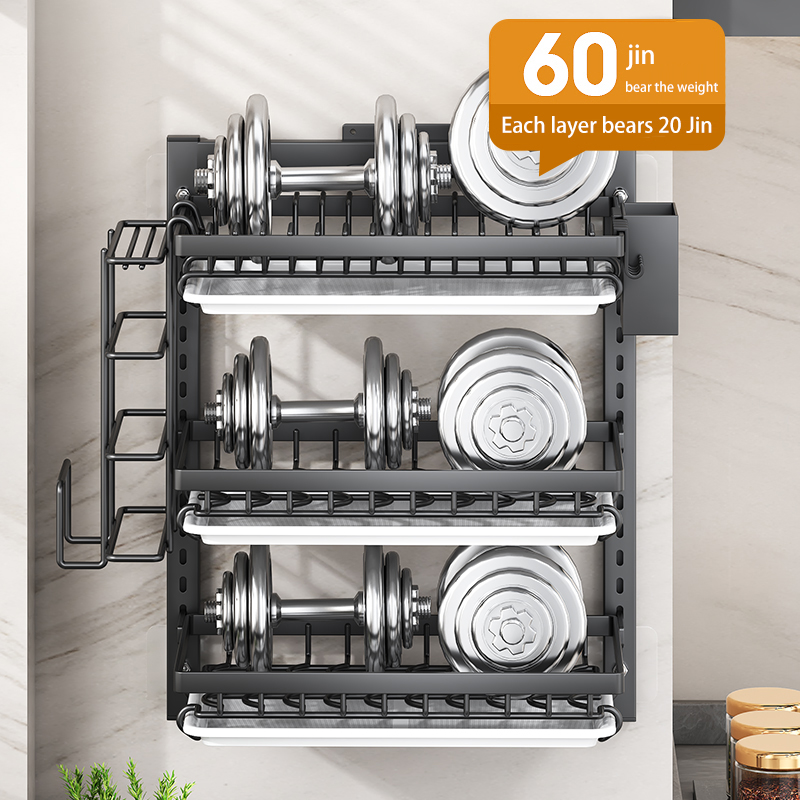 Modern Wall-Mounted Plate Rack for Kitchen Storage
