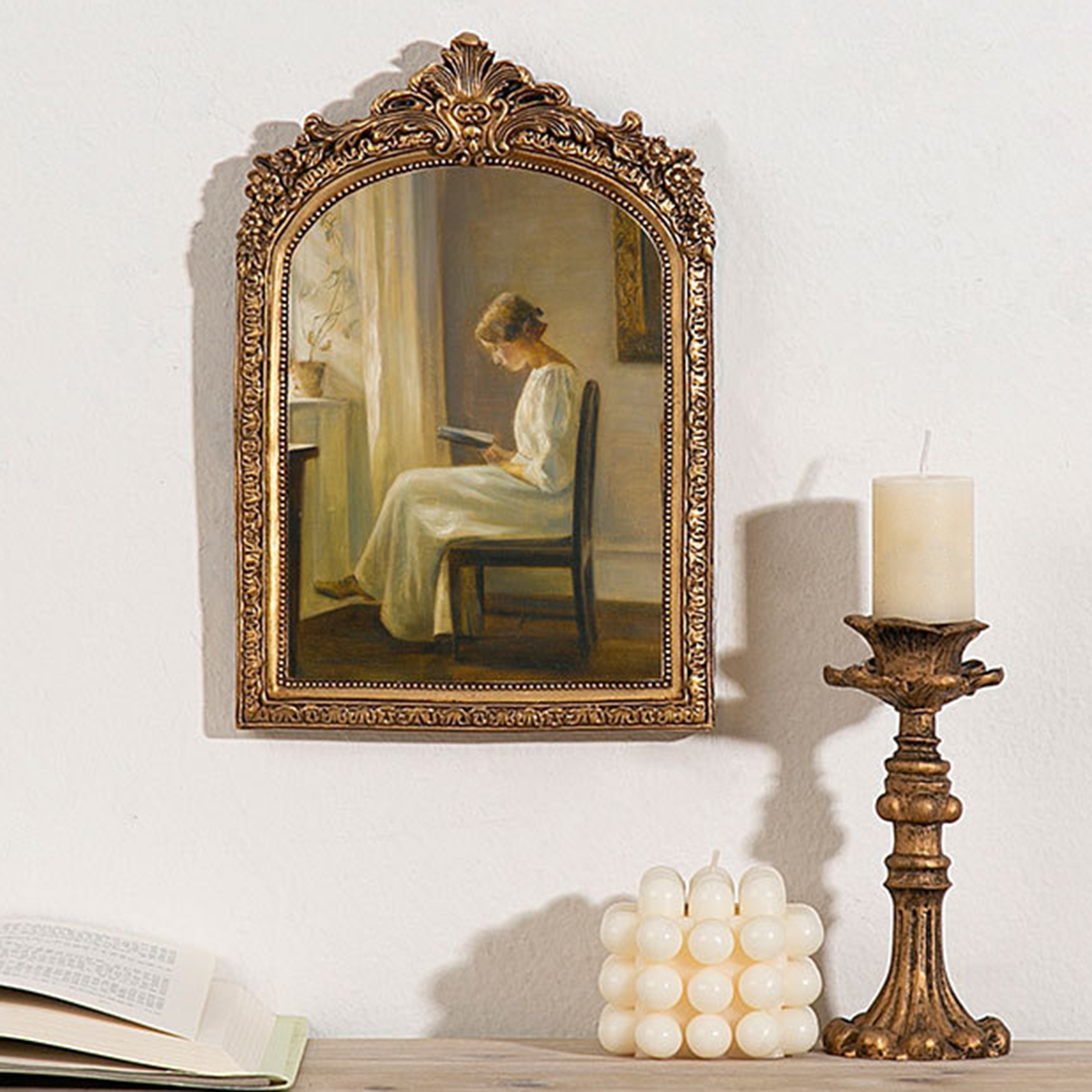 European Style Frame Photo Embossed Floral Tabletop Hanging Display Picture Holder Home Decor H260306