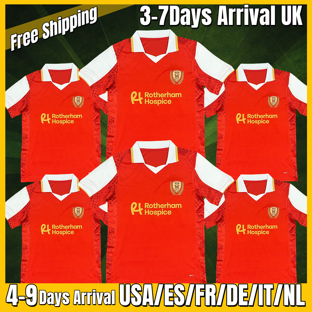 2025 2026 Rotherham United SOCCER JERSEY 25 26 BECCHIO REVELL Centenary Home Away Third Kits football shirts player fans and men size S-XXL