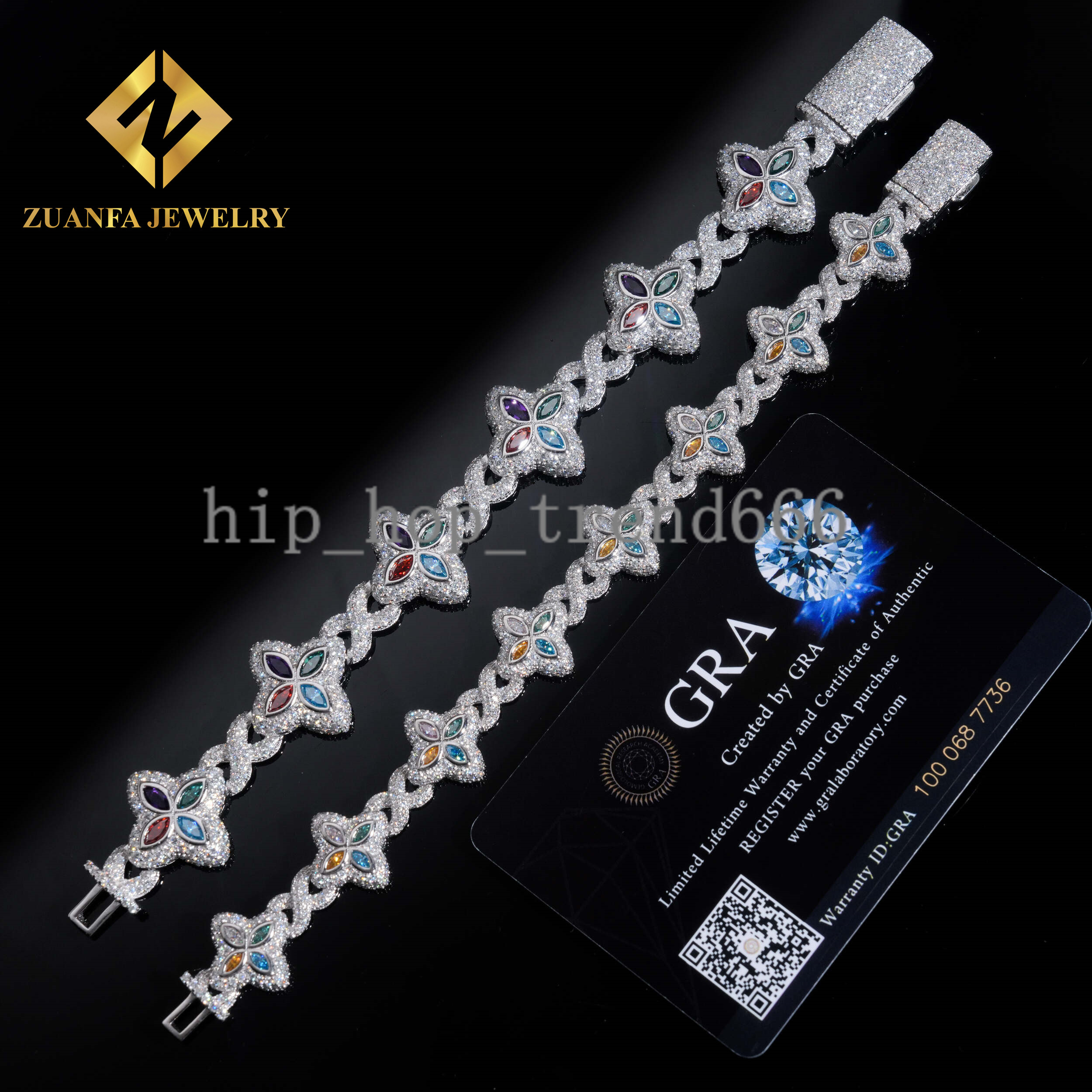 Luxury Hot Sale VVS Iced Out Moissanite Pass Diamond Test 925 Silver Gold Plated Hip Hop Cuban Link Chain Necklace Fine Jewelry