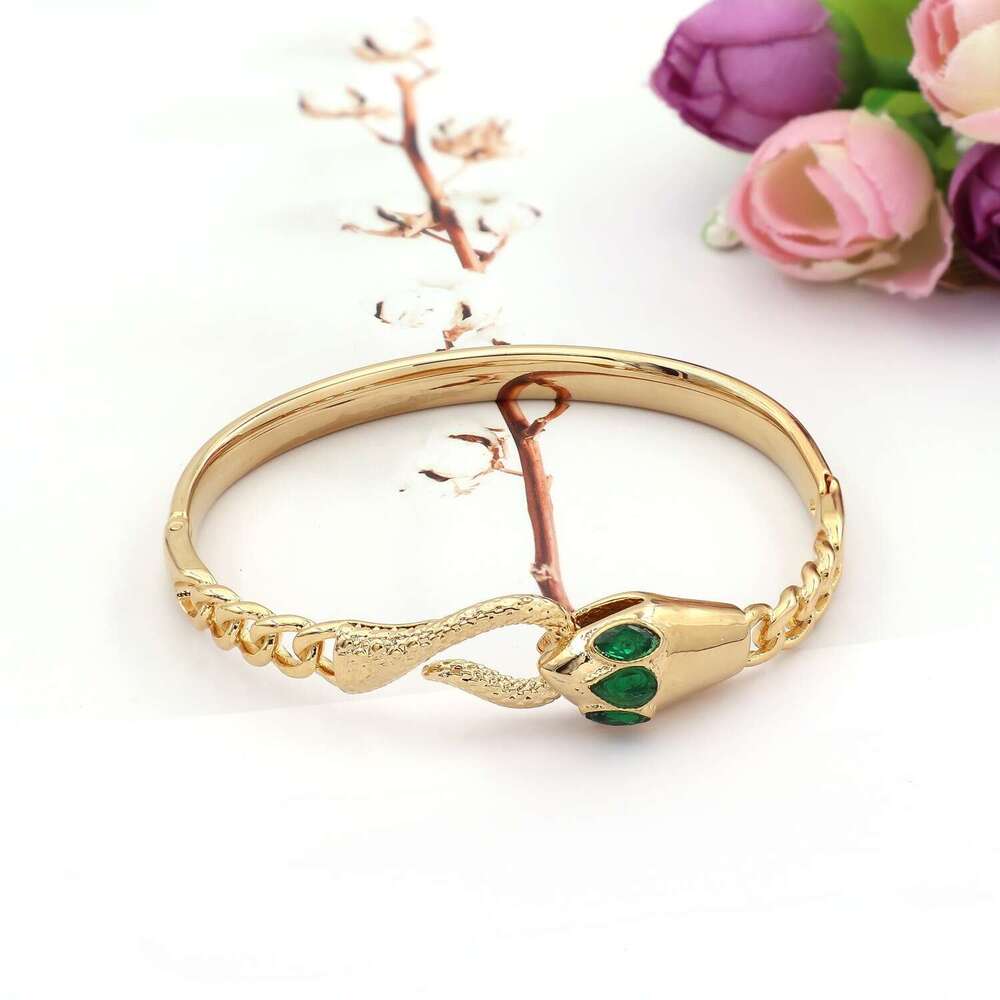 DHcollections Stainless for Women Hot Sale Personality Snake Shape Titanium Steel Bracelet Niche Hand Jewelry