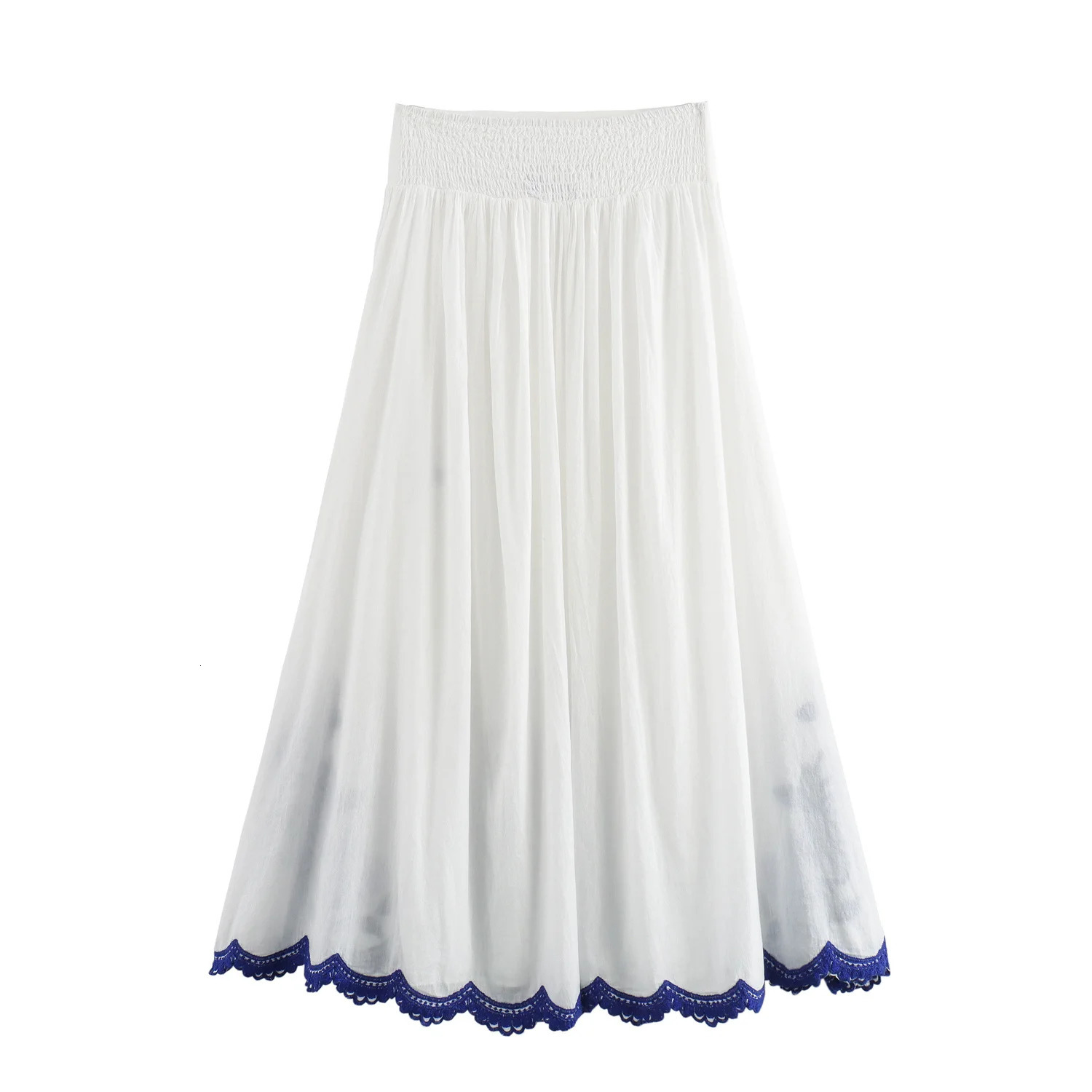 Autumn Womens Clothing European and American Style Casual Contrasting Embroidered Shirt Half Skirt Set 250709