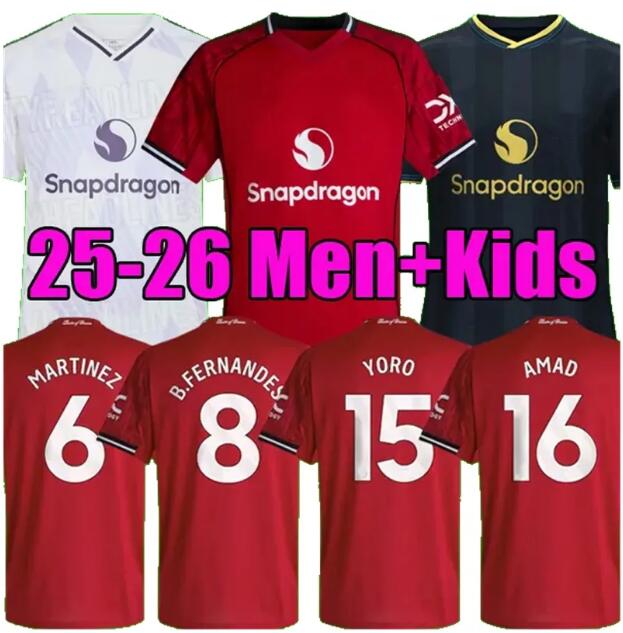 Fans Player MAN UTS MAINOO CUNHA Soccer Jersey man unite 25 26 Home B.FERNANDES GARNACHO HOJLUND MOUNT MARTINEZ football shirt 2025 ANTONY DE LIGT kids kit set