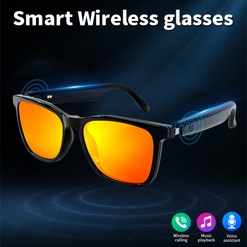 Smart glasses, polarized Bluetooth sunglasses with speakers, voice assistants, open ears, and UV-resistant outdoor audio glass