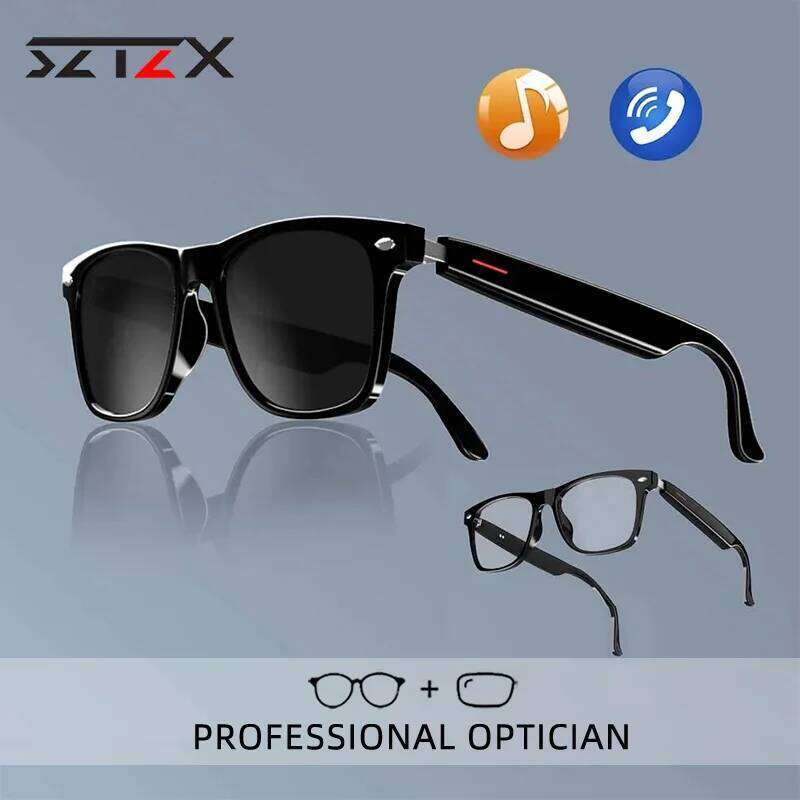 Famous brand SZTZX new intelligent anti-blue light prescription men's driving voice call music playback remote photo polarized sunglasses