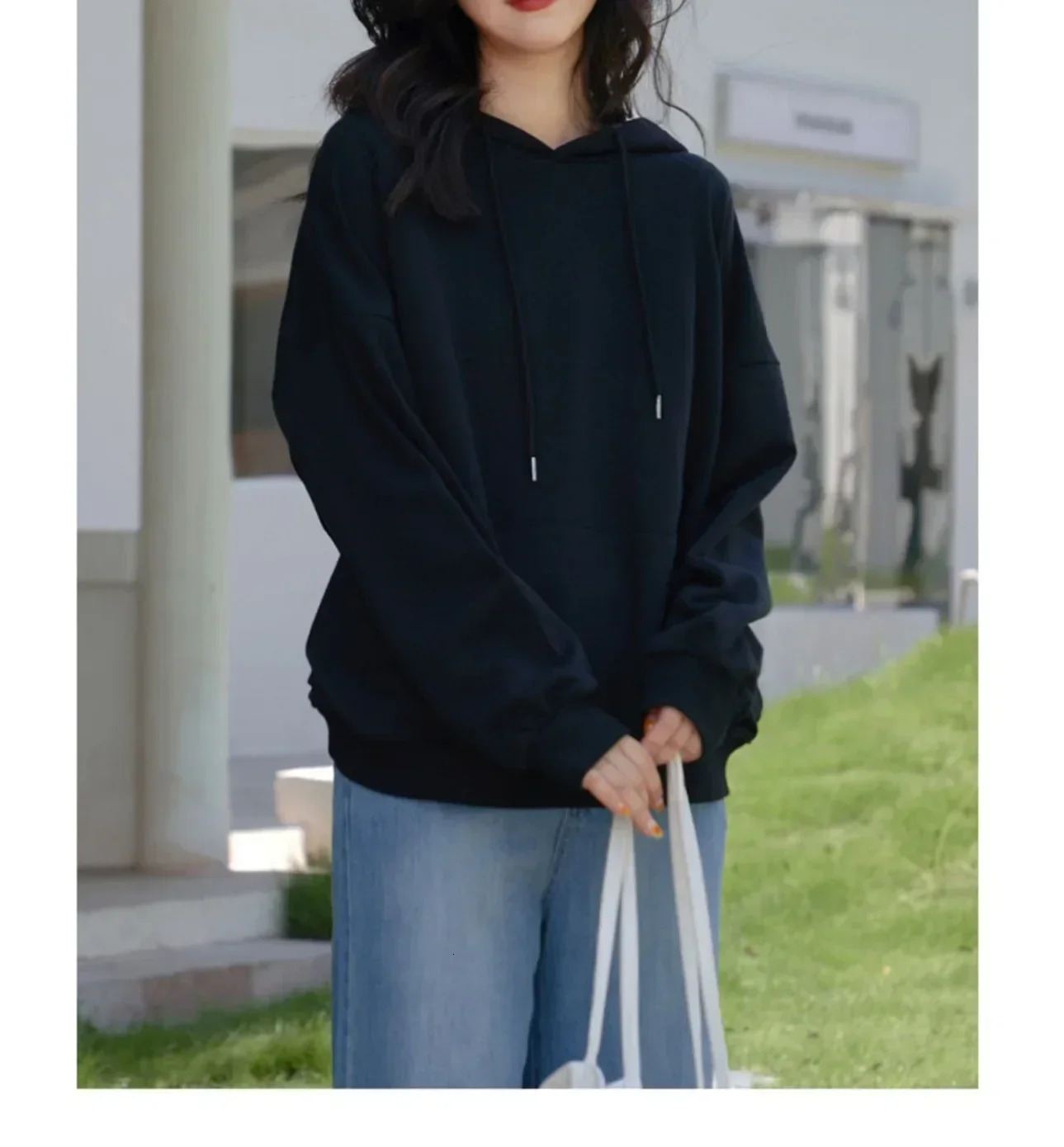 Spring and Autumn Season Thin Women Korean Edition Loose Size Fashion Hooded Sweater Casual Lazy Sports Top 250709