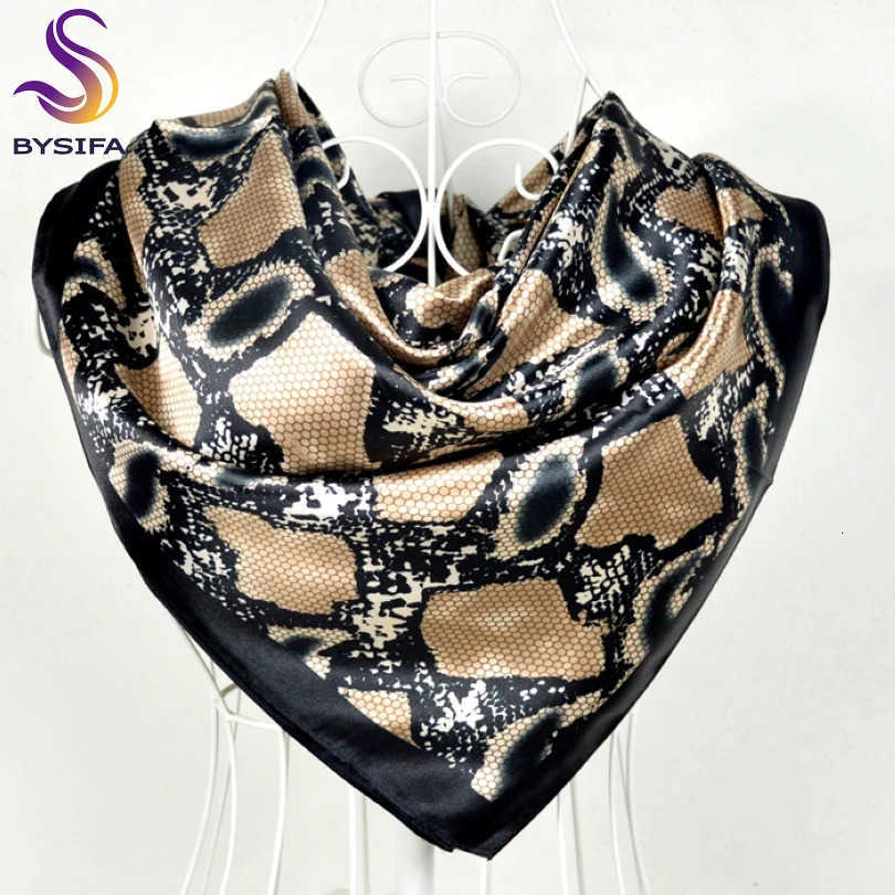New Style Snakeskin Pattern Square Scarves Wraps Printed Hot Sale Women Pink Blue Silk Scarf Shawl Unisex Muslim Silk Muffler M250709