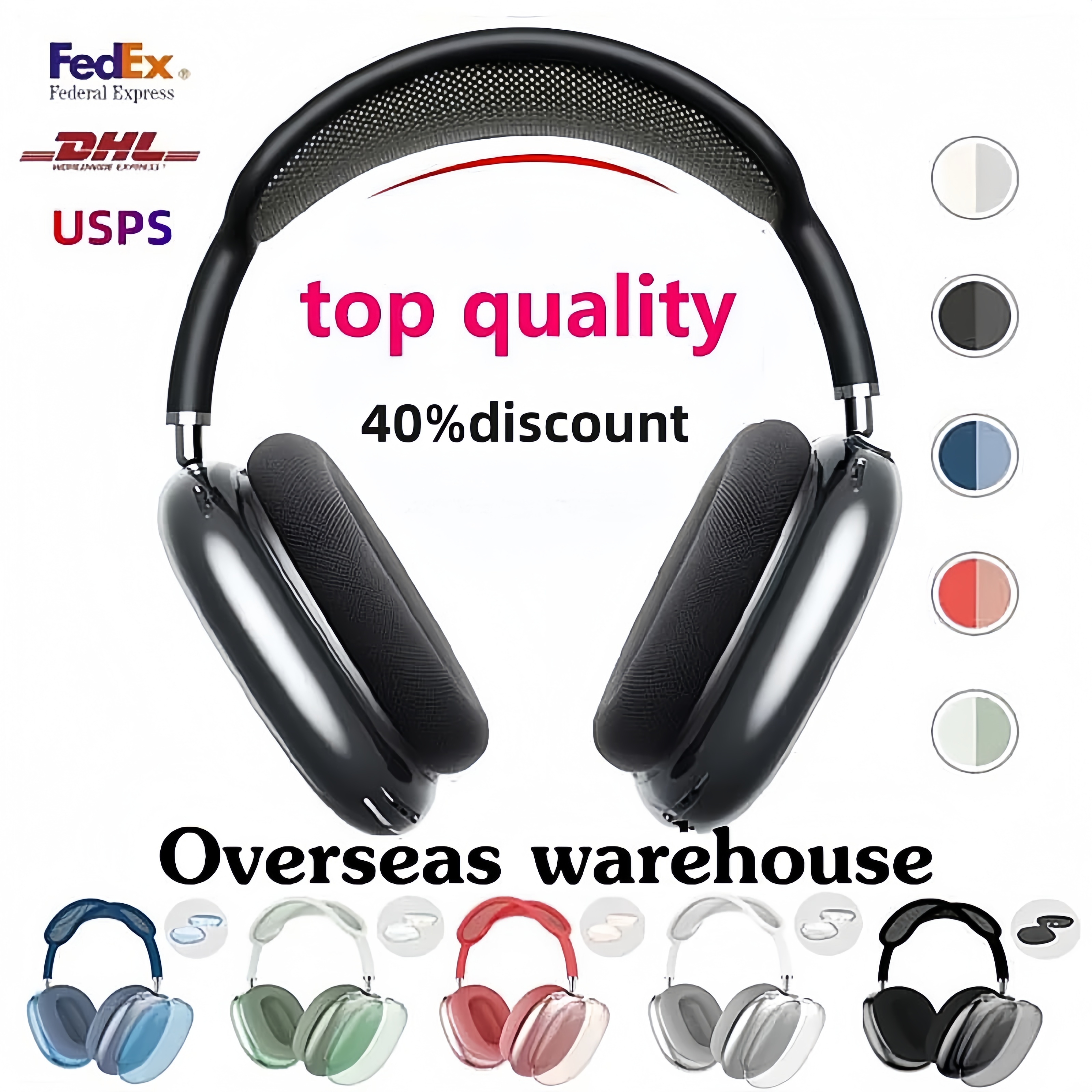 For Top quality AirPods Max AirPods 4 Bluetooth Headphone Accessories airpod max Headphones Earphone ANC Metal shell Smart Case