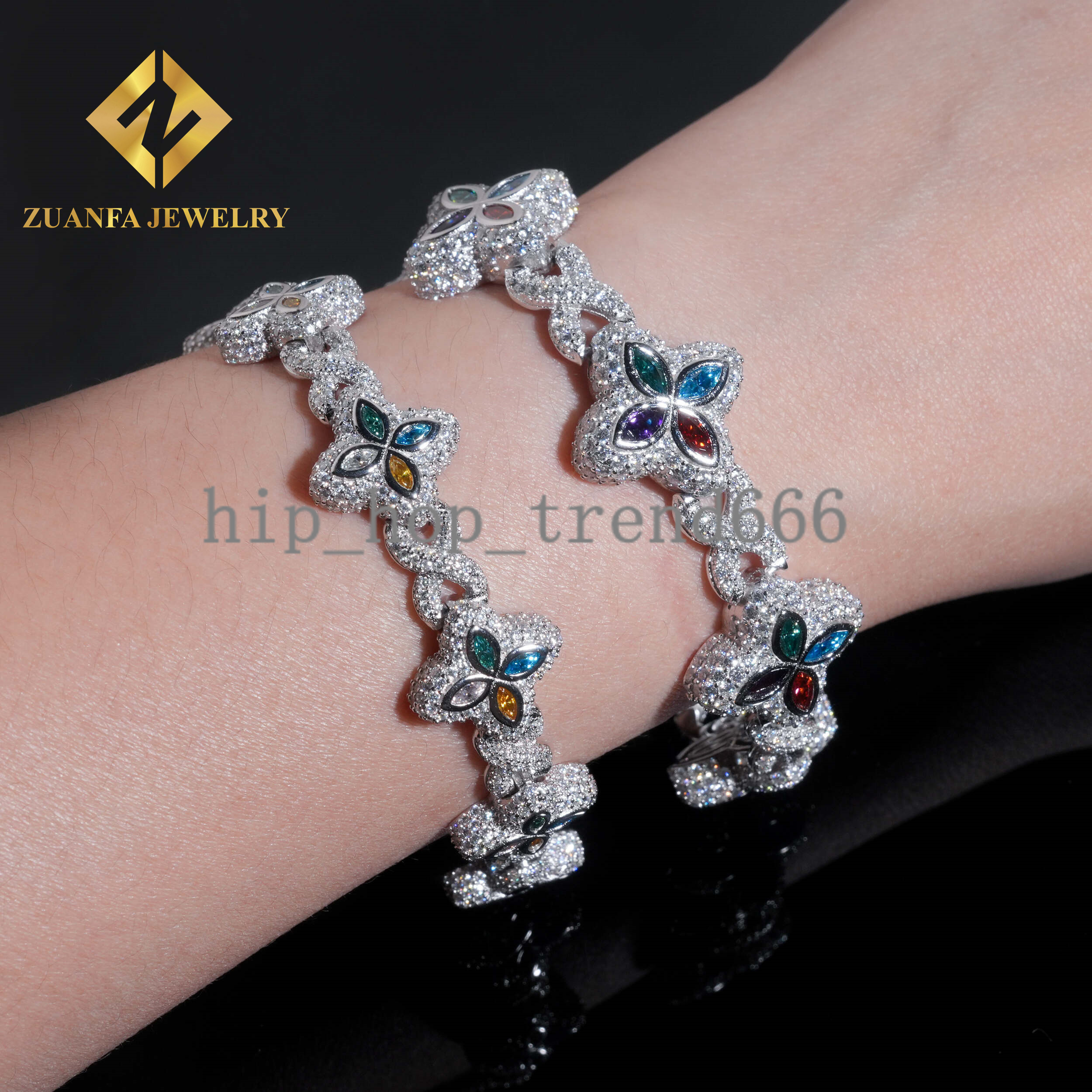 Luxury Hot Sale VVS Iced Out Moissanite Pass Diamond Test 925 Silver Gold Plated Hip Hop Cuban Link Chain Necklace Fine Jewelry