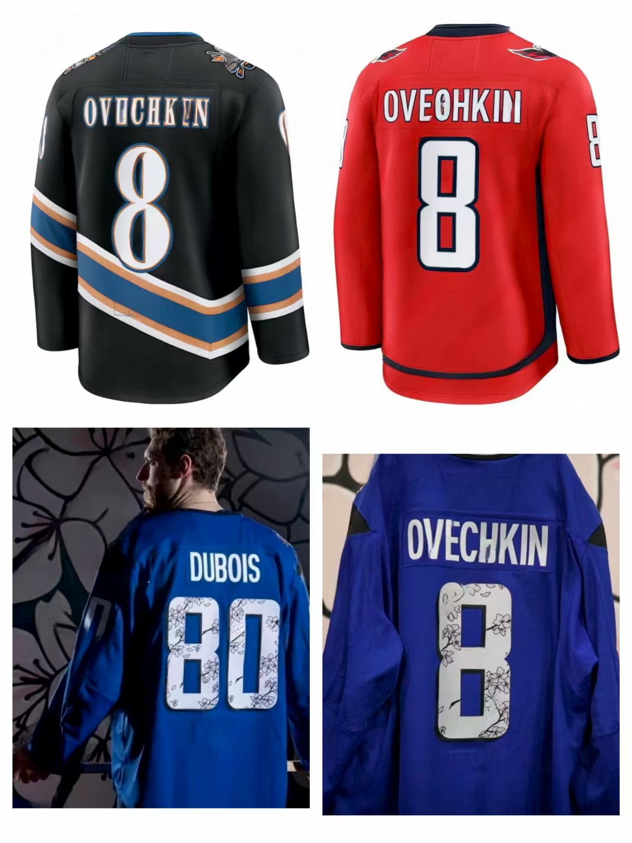 2025 2024 Black Red White Blue Navy Customize Hockey Jersey,Dubois Ovechkin Oshie Wilsons Carlson ichael Backstrom Dubois Mens Sportswear baseball uni