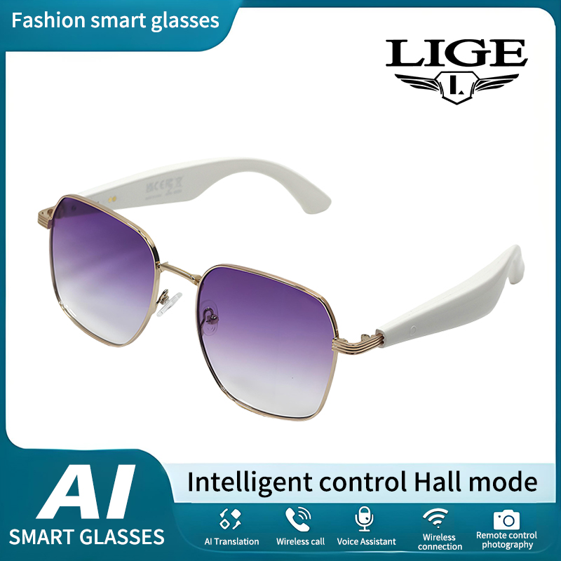 Polarized Bluetooth sunglasses, suitable for both men and women, sports sm, built-in microphone and open music speaker, art glasses