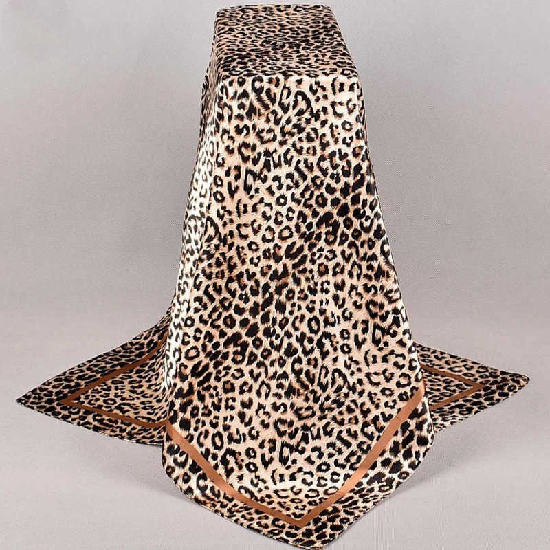 90*90cm Hair Scarf Women Fashion Designer Beautiful Flowers Scarf Soft Satin Shawl Kerchief Square Silk Scarves Neck Headscarf M250709