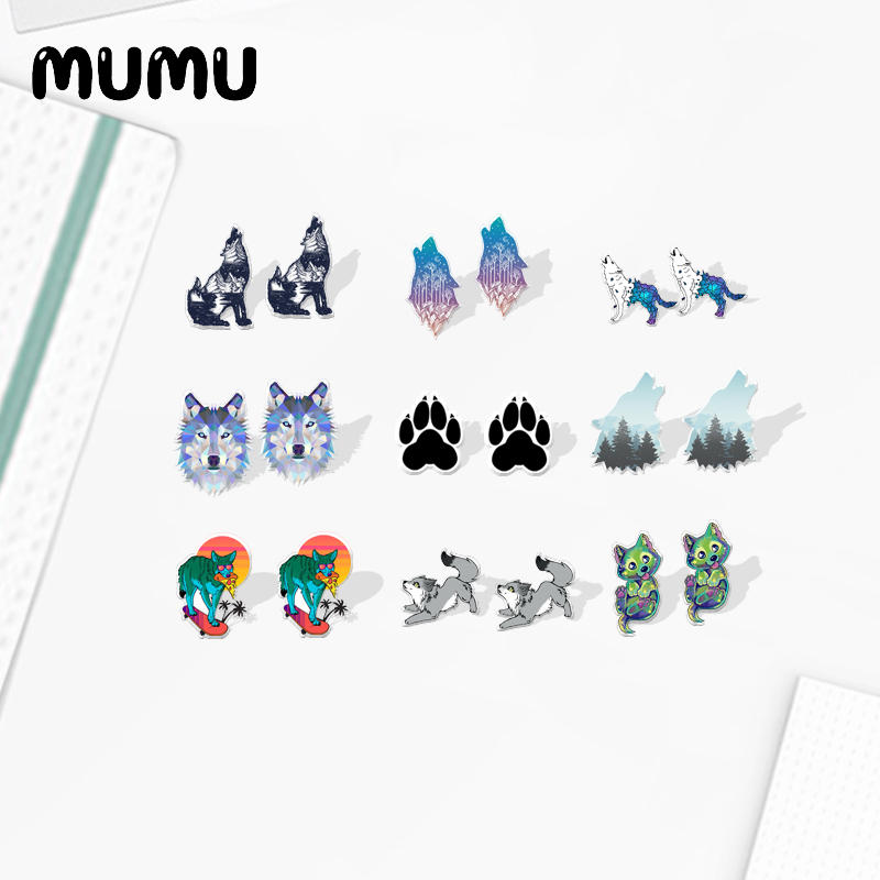 2021 Nuovo Oreaggio Ulungo Wolf Earringi Cinetto Giety ALI GietÃ Epossio Acril…