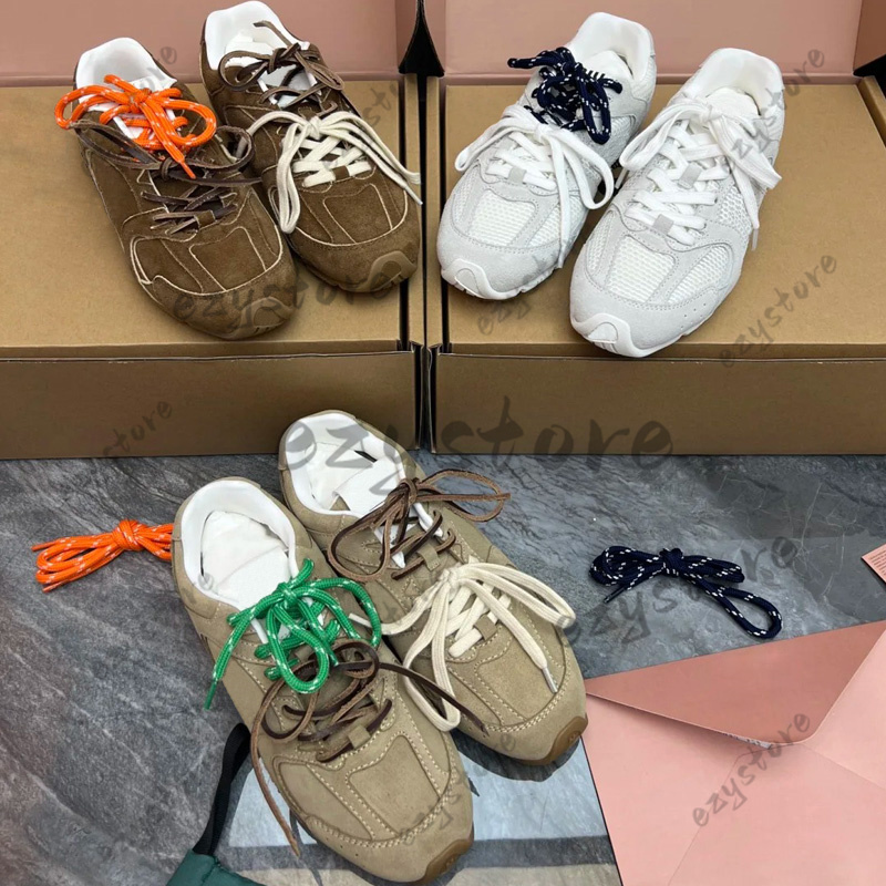 Luxury Sneakers Designer Casual shoes ballet flats sport leather Mesh Shoe Knot Loafers Women sporty ballet shoes irregularity Matte Canvas Running shoes