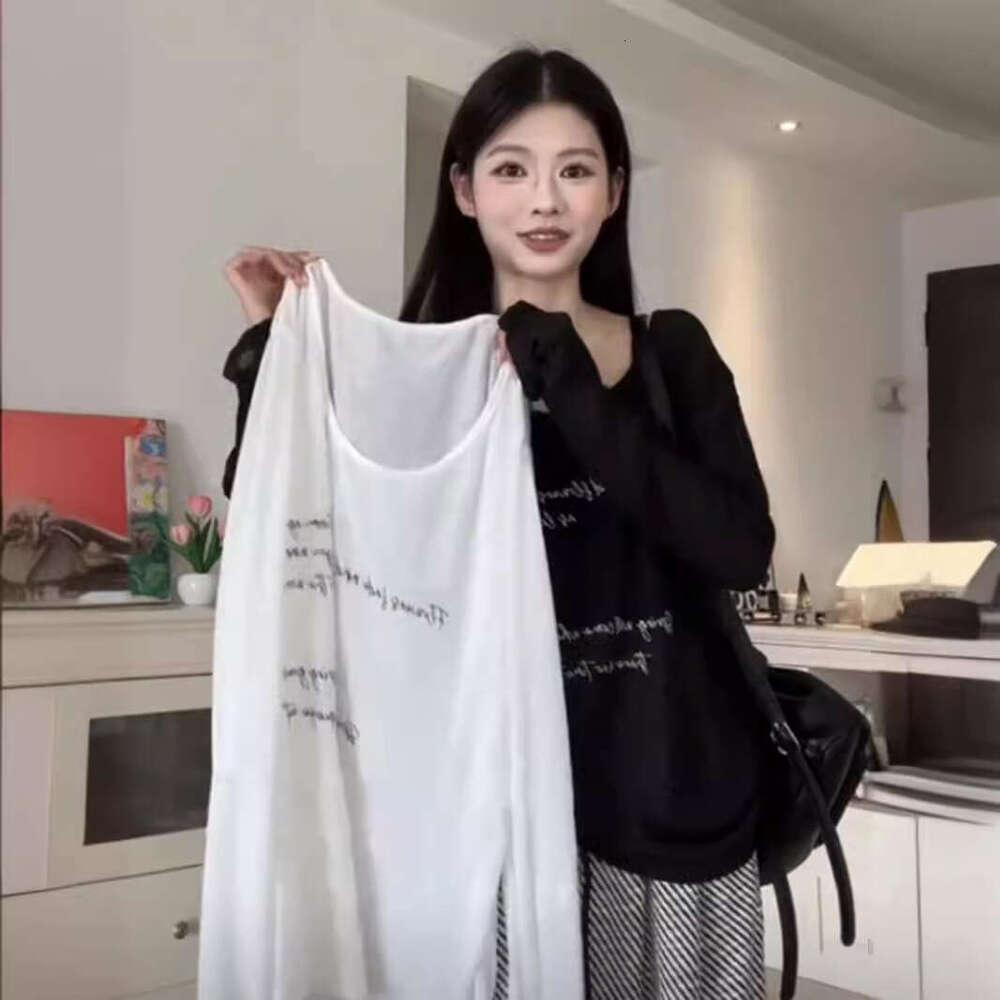 Women's Summer Letter Print Loose Semi-Sheer Top Large Neck Sun Protection Air Conditioning Cover-Up Long Sleeve Cool T-Shirt B5