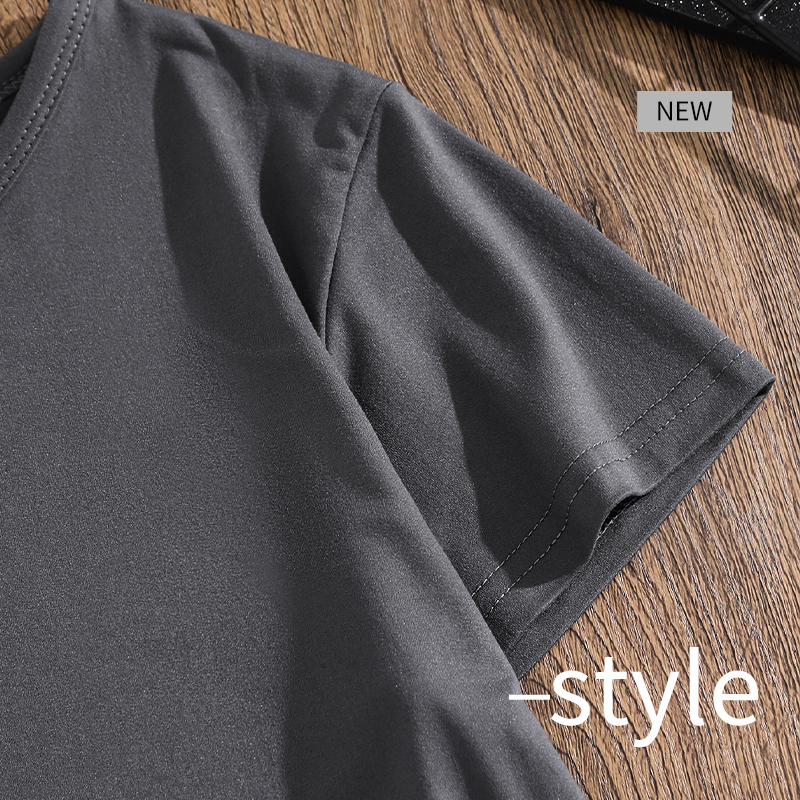 T-shirt Mens Solid Color Breathing Cotton Short Sleeve Tee Light Weight and Stylish for Everyday Wear