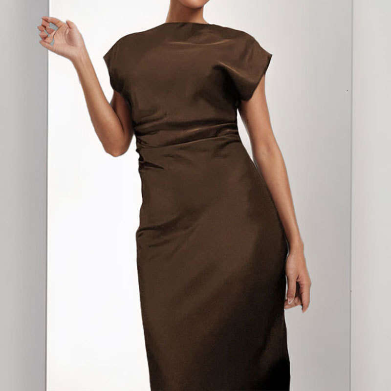 Spring New Women's Fashion Elegant Bodycon Sleeveless Waist-Cinching Dress B5