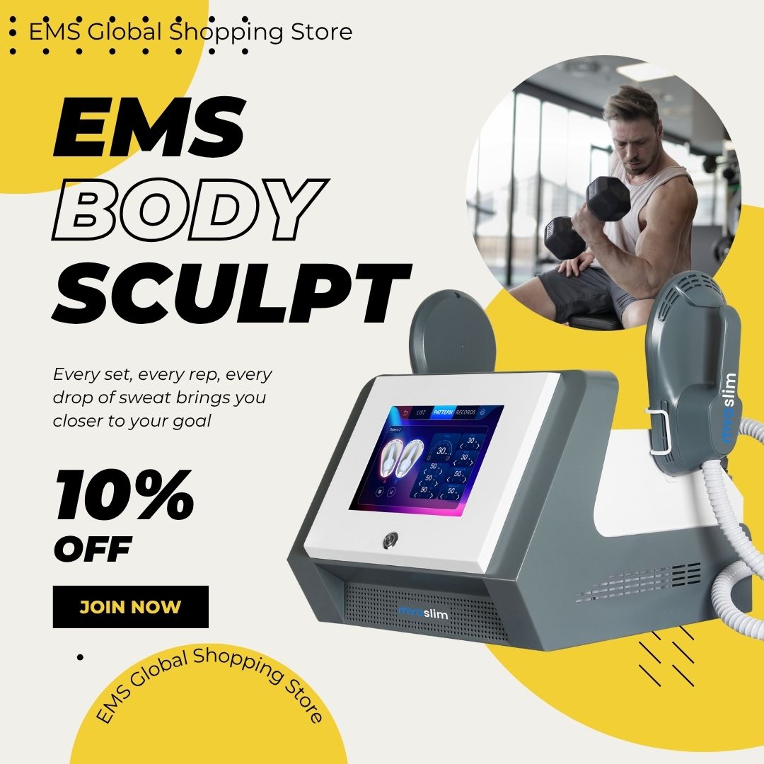 Electromagnetic Slimming Machine EMS Body Muscle Stimulator Professional Slimming Equipment Myoslim For Beauty Salon Fat Burning and Body Contouring