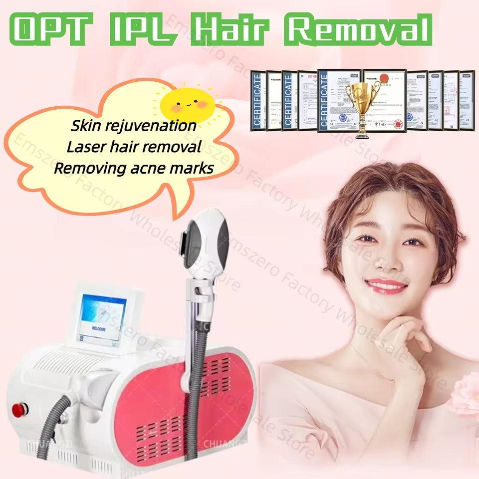 Professional OPT Epilator Laser Painless Hair Removal Machine E-Light Skin Whitening Fast Depilation Permanent Device