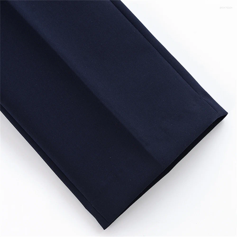 Women's Two Piece Pants UNIZERA Short-sleeved Suit Jacket With Contrast Trim Waist Spring And Summer Clothing