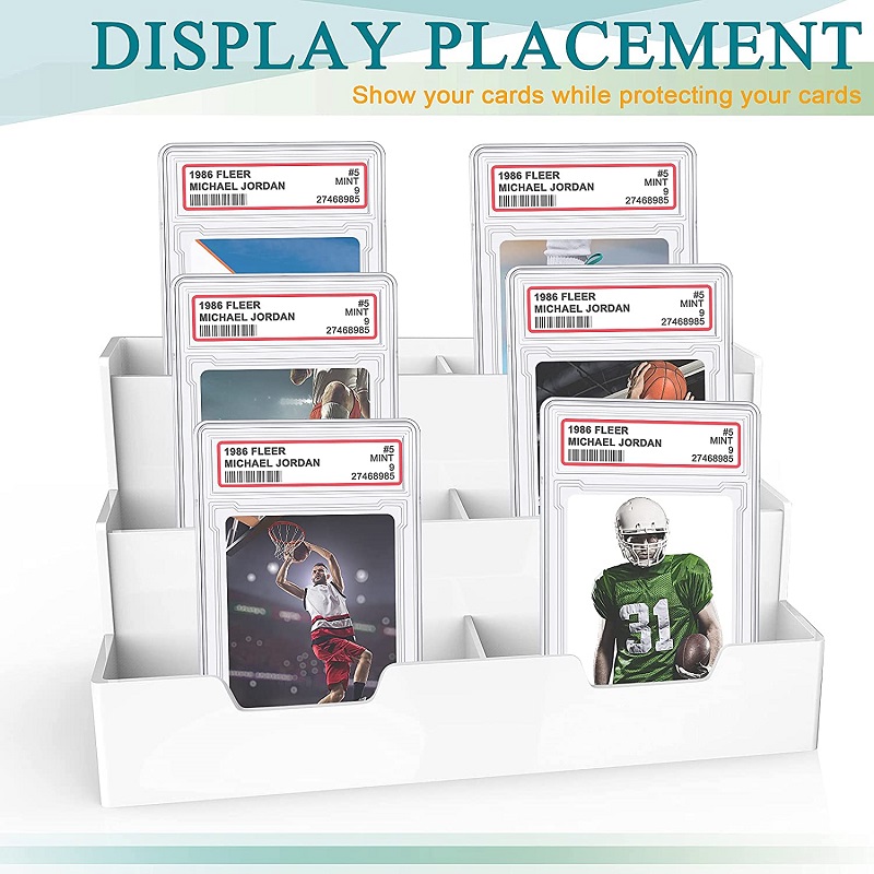 10-Piece Trading Protector Case Set Acrylic Holders with Label Position - Hard Card Sleeves for Collectible Cards dh928065