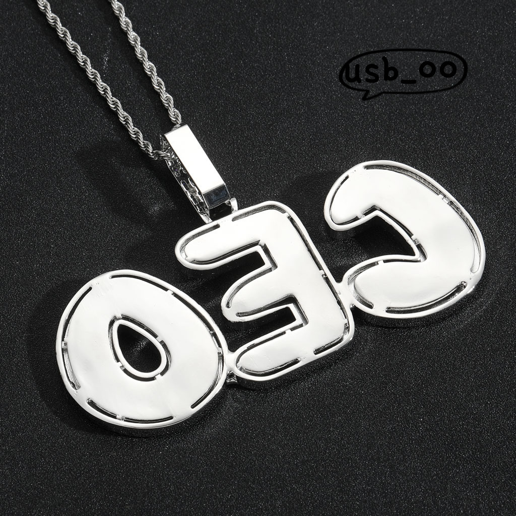 Hop Customizable Hip Alphanumeric Color Pendant Gold Plated Trendy Accessory for DIY for Gift Party Anniversary