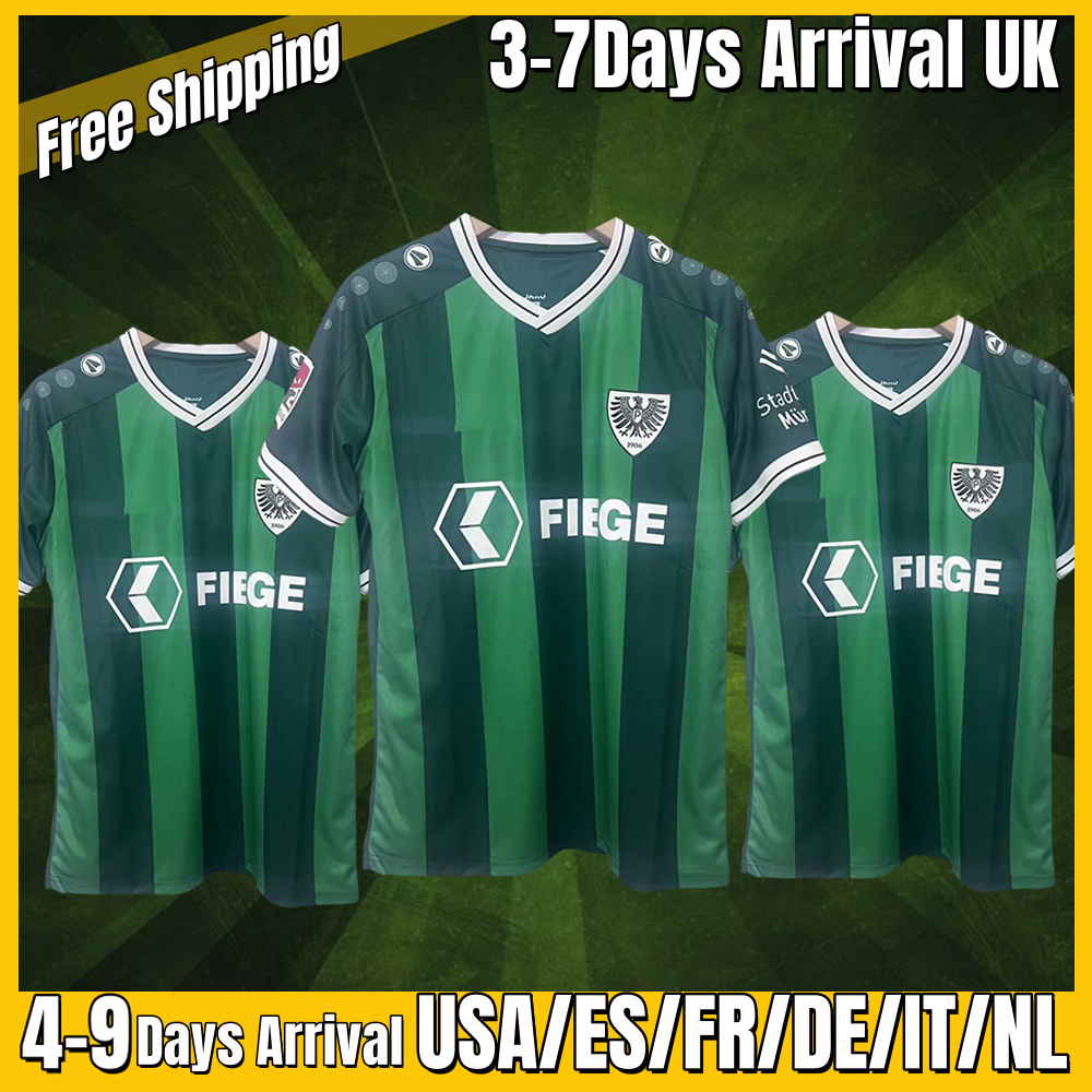 xxxl 4xl 25 26 football jersey 2025 2026 Preussen Munster soccer jerseys Fans Player Home Away 2025 Munster Prussia Football Shirts uniforms Men kids kit S-4XL