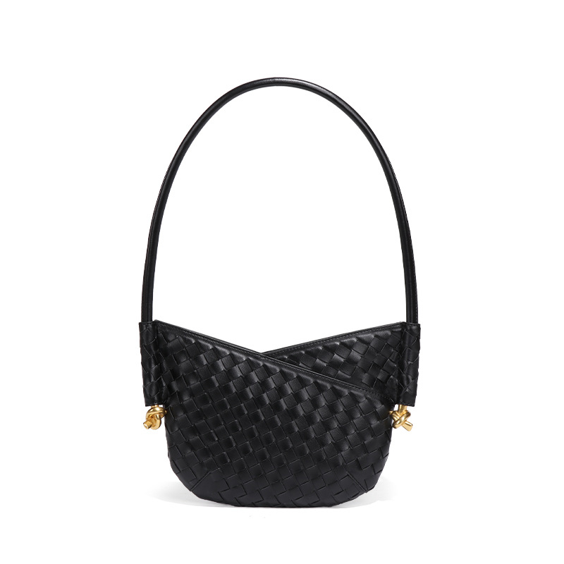 2025 Featured Fashionable Single - shoulder Bag Woven PU Women's Bag Versatile Practical Retro Elegant High - end Handbag Heart - shaped Casual B