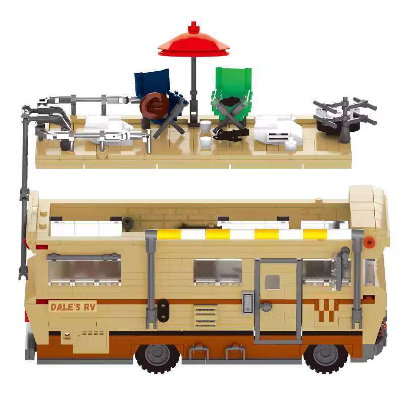 Adult Building Blocks Classic Movie The Walking Dead Series End of the World RV Car Model Ornament this collectible model is a great addition to home 