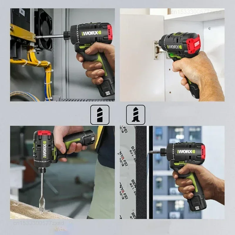 WORX 12V Brushless Driver Electromechanical Drill WU129 Lithium Battery Screwdriver Multifunctional Impact Screwdriver
