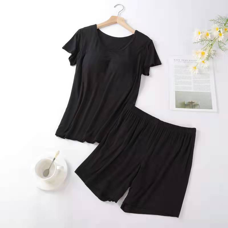 B963-Summer modal cotton printed nightdress simple sexy sweet slim pajamas home clothes for women