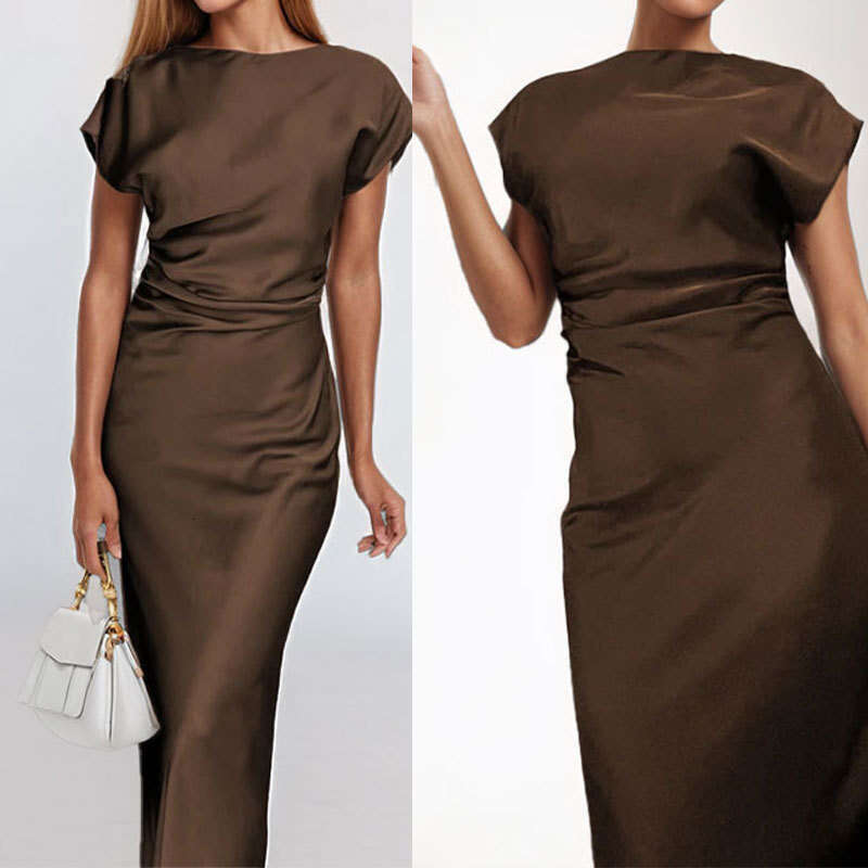Spring New Women's Fashion Elegant Bodycon Sleeveless Waist-Cinching Dress B5