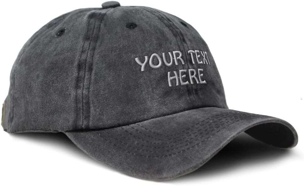Soft Washed Baseball Cap Custom Personalized Text Dad Hats for Men & Women