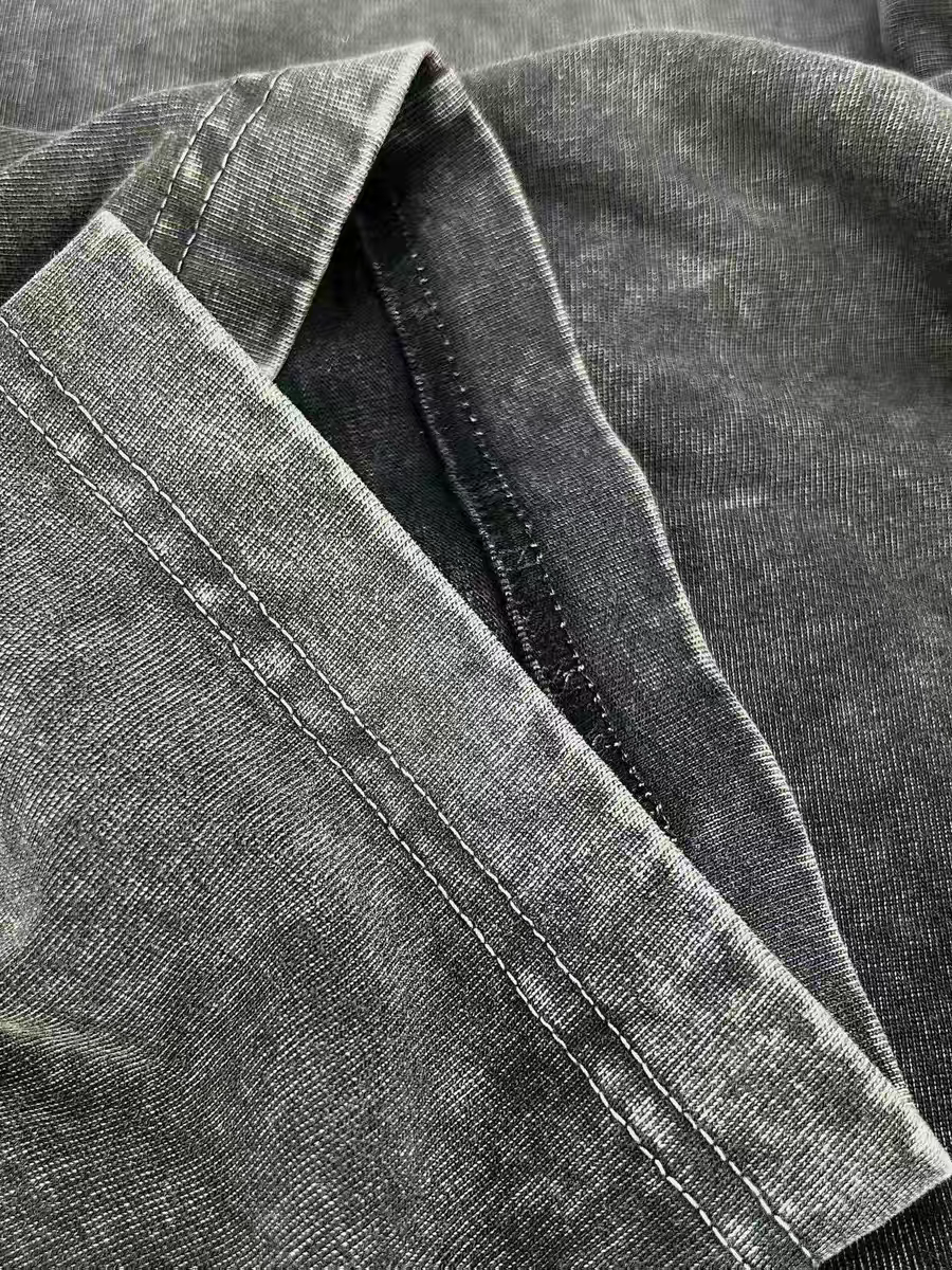 Men's Versatile Casual T-Shirt - Loose Fit with Simple Ribbed Cuffs, Soft Cotton Fabric for Comfort