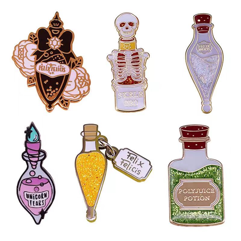 Magic Lucky Potion Potion Collection Pins Pins Glitter Felicity Elisirs Badges …