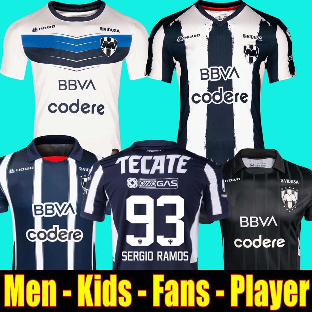 LIGA MX RAYADOS MONTERREY Soccer Jerseys 24 25 26 home away 3rd R.Funes Mori M.MEZA V. 2025 2026 men kids kit football shirt Berterame Sergio Ramos Canales Ocampos